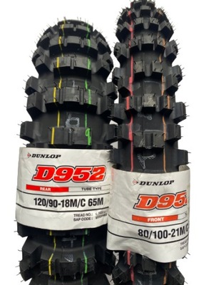 NEUMÁTICOS DUNLOP D952 120/90/18 80/100/21 CROSS ENDURO  