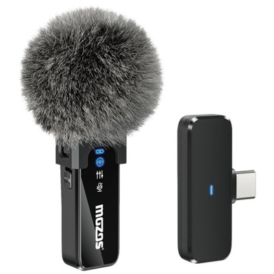 MIKROFON BEZPRZEWODOWY DO TELEFONU KRAWATOWY 2.4 GHZ USB-C MOZOS MX2-SINGLE