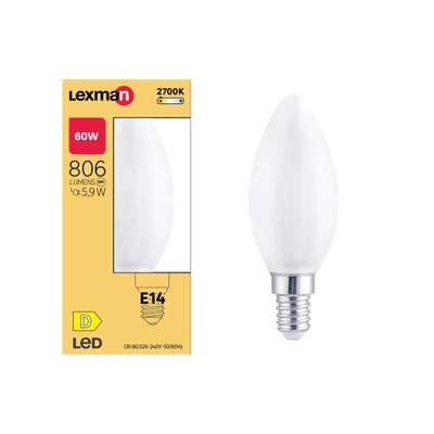 Żarówka LED E14 5,9 W 806 lm Ciepła biel Lexman
