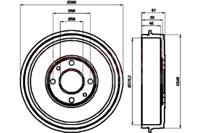 KAMOKA BEBNY DE FRENADO 2SZT. ALFA ROMEO 145 146 94'-99' CITROEN NEMO  