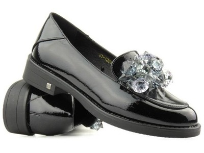 PÓŁBUTY LOAFERSY DAMSKIE POTOCKI 12043 ELEGANCKIE