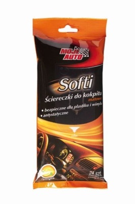 ŚCIERECZKI DO KOKPITU MATOWE Moje Auto 24 SZT