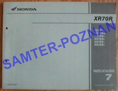 HONDA XR 70 R - KATALOG PIEZAS DE REPUESTO 2001  