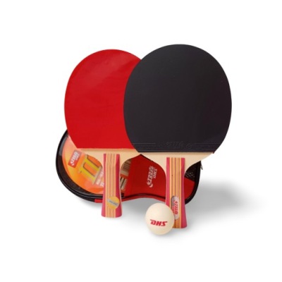 ZESTAW DO PING PONGA PALETKI x2 PIŁECZKA POKROWIEC RAKIETKI PING PONG DHS