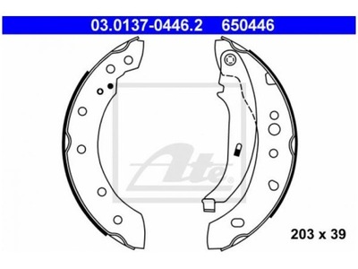 ZAPATAS DE TAMBOR DE FRENADO PEUGEOT 206 1.1- 1.6- 1.4- 2.0 HDI 98- 13  