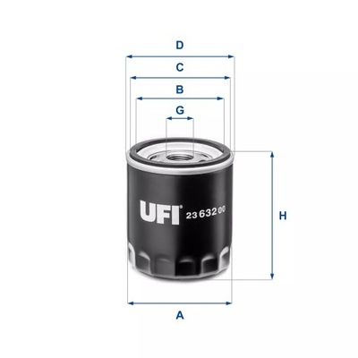 UFI 23.632.00 ФИЛЬТР МАСЛА фото