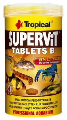 Pokarm tabletki Tropical Supervit Tablets B 250ml
