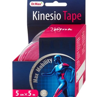 Kinesio Tape, taśma elasyczna różowa