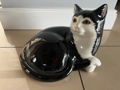 Kot duża porcelanowa figurka Just Cats Staffordshire