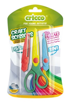 Nożyczki dekoracyjne wymienne ostrza Cricco Craft