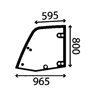 Szyba Drzwi Lewe CAT TH336C TH337C TH406C TH407C