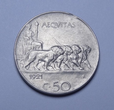 Włochy 50 centesimi 1921r.