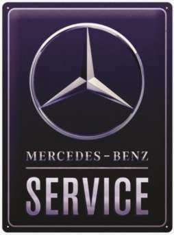 NOSTALGIC ART SZYLD METALOWAY PLAKAT MERCEDES-BENZ – Service 30 x 40 cm 