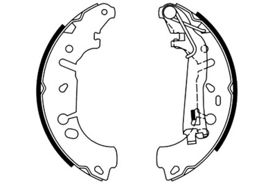 TOMEX BRAKES ZAPATAS DE TAMBOR DE FRENADO JUEGO FIAT GRANDE PUNTO 05-  