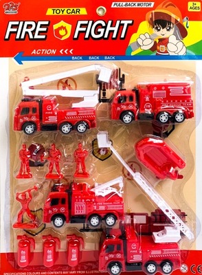 Wozy strażackie straż pożarna zestaw pojazdów