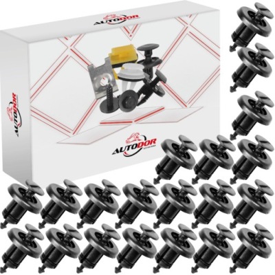 20x клипса штифт двигатель жабо бампер renault фото №1