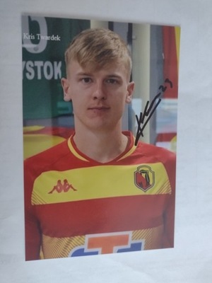 Zdjęcie autograf 10x15 Jagiellonia Kris Twardek