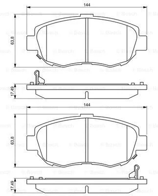 BOSCH 0 986 494 211 КОМПЛЕКТ КОЛОДОК ТОРМОЗНЫХ, ТОРМОЗА TARCZOWE