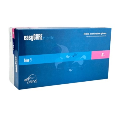 EasyCare Rękawiczki diagnostyczne nitrylowe S niebieskie 100 sztuk