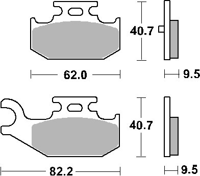 SBS ZAPATAS DE FRENADO KH428 DORADO YAMAHA YFM 450 66  