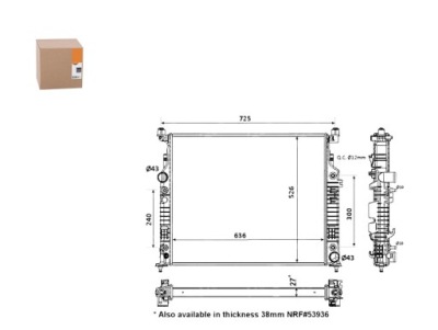 Nrf радіатор двигуна mercedes gl x164 m w164 фото №1