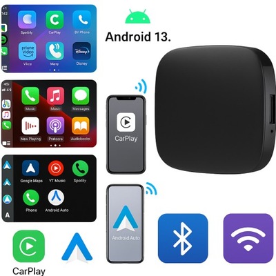 ADAPTER BEZPRZEWODOWY SAMOCHODOWY DO AUTA CarPlay USB ANDROID IPHONE AI BOX