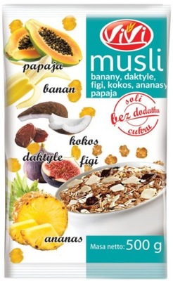 VIVI Musli tropikalne owoce 500g