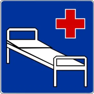Znak D-21 Szpital - Naklejka Foliowa
