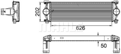 Mahle ci 254 000p радиатор воздуха наддувочный фото №1
