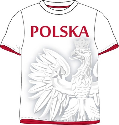 t-shirt chłopięcy dziecięcy POLSKA orzeł 146