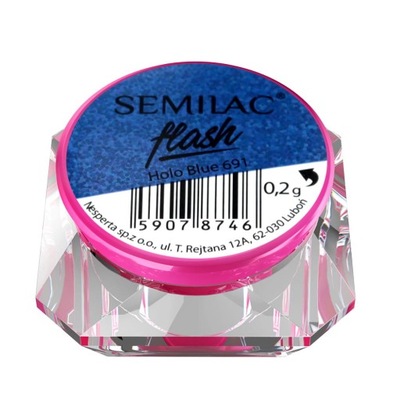 Semilac pyłek płatki alu Flash Holo Blue 691