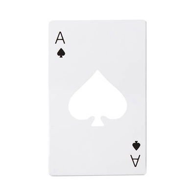 Otwieracz do butelek 5,5 x 8,5 cm - biały Poker