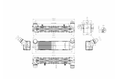 HART ИНТЕРКУЛЕР РАДИАТОР ВОЗДУХА BMW 5 F11 F18 10-