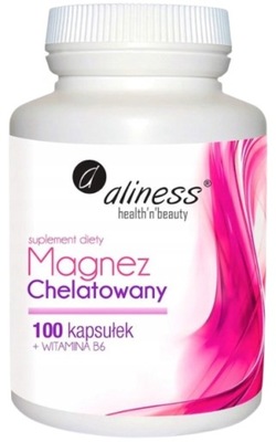 ALINESS Horčík CHELATOVANÁ 560 mg + Vit B6 100kaps Svalové kŕče Magnesium