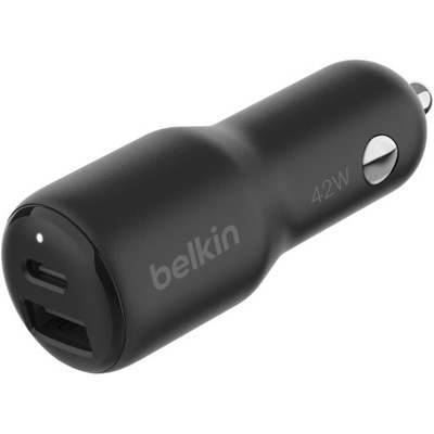 BELKIN ЗАРЯДНОЕ УСТРОЙСТВО АВТОМОБИЛЬНАЯ - USB-C PD 3.0 3A PPS 30W + USB-A 12W, МАЛАЯ фото