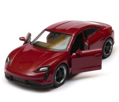 Porsche Taycan Turbo S 1:34 -39 model Welly bordo