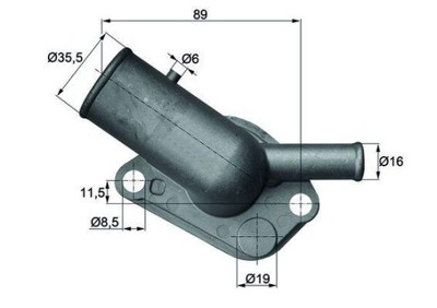 MAHLE TI 64 87D TERMOSTAT, VIDURYS AUŠINAMASIS 