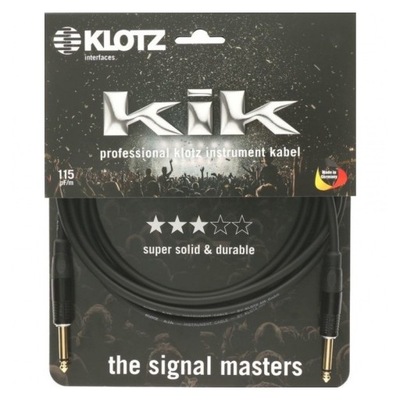 Klotz KIK Kabel Gitarowy Do Gitary GOLD 3m KOSTKA