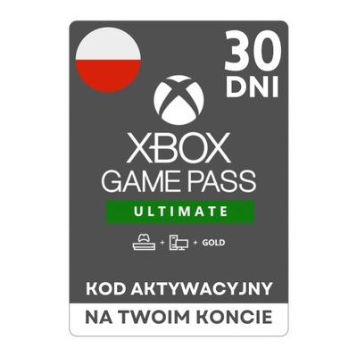 XBOX GAME PASS ULTIMATE 30 DNI KOD KLUCZ LIVE GOLD CORE PL BEZ VPN
