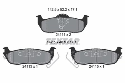 2411102/TEX КОЛОДКИ ТОРМОЗНЫЕ ЗАДНИЙ