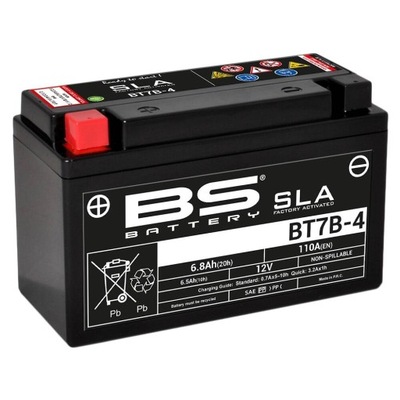 BS BATERÍA BT7B-4 (FA) (YT7B4) 12V 6,5AH CAN AM DUCATI MBK SUZUKI YAMAHA  