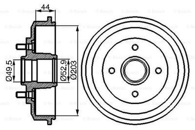 БАРАБАНЫ ТОРМОЗНЫЕ BOSCH 0 986 477 102 0986477102