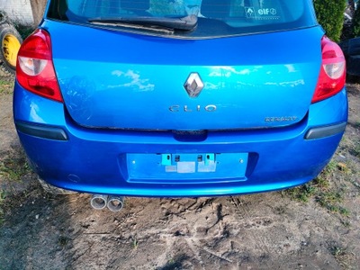 RENAULT CLIO III 3 05- БАМПЕР ЗАД ЗАДНИЙ TE145 ГОЛУБОЙ