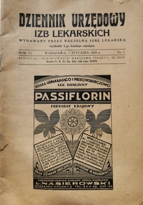 Dziennik urzędowy izb lekarskich 1935