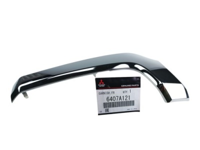 Mitsubishi pajero iv молдинг хром бампера левая dół нижняя оригинал фото №1