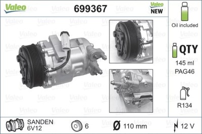 VALEO 699367 COMPRESSOR AIR CONDITIONER SUZUKI SWIFT III  