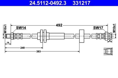 CABLE DE FRENADO FLEXIBLES FIAT DUCATO 06- PARTE DELANTERA  