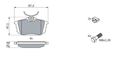 BOSCH 0 986 424 427 КОЛОДКИ ТОРМОЗНЫЕ