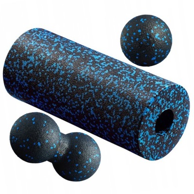 ZESTAW ROLLER PIŁKI DO MASAŻU: KOLOR NIEBIESKI FIT