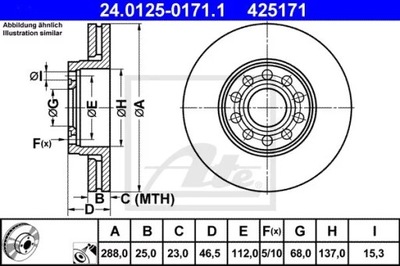 24.0125-0171.1 DISKU HAM.PRZOD VW PASSAT 03-05 